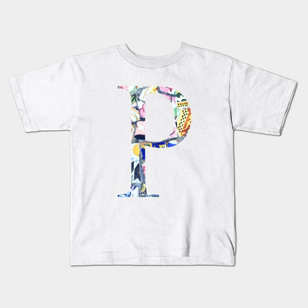 Barcelona Gaudi Mosaic Rho Greek Sorority Letter Kids T-Shirt by aterkaderk